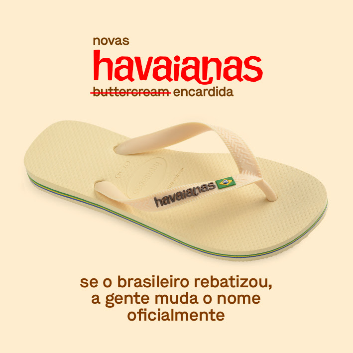 Havaianas entra na brincadeira e oficializa o chinelo encardido em seu site